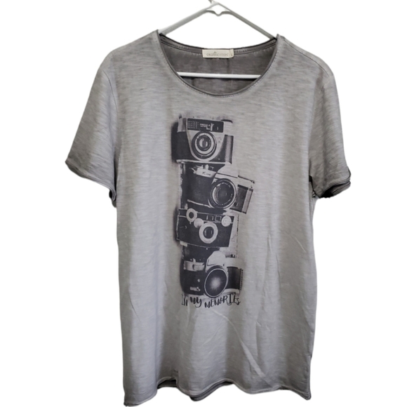 ORGANICATION T-Shirt Antique camera printing 100%  ORGANIC COTTON, Size L - Picture 2 of 11